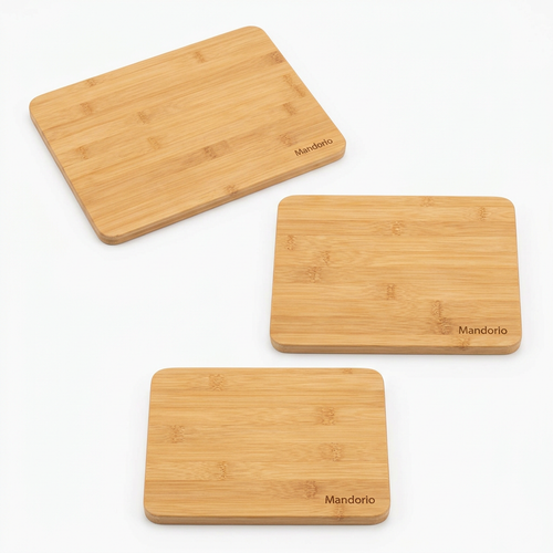 Mandorio Bamboo Cutting Board Set, 3 Sizes, Natural Honey Finish - Cookware & Utensils > Kitchen Preparation > Cutting Boards - Mandorio