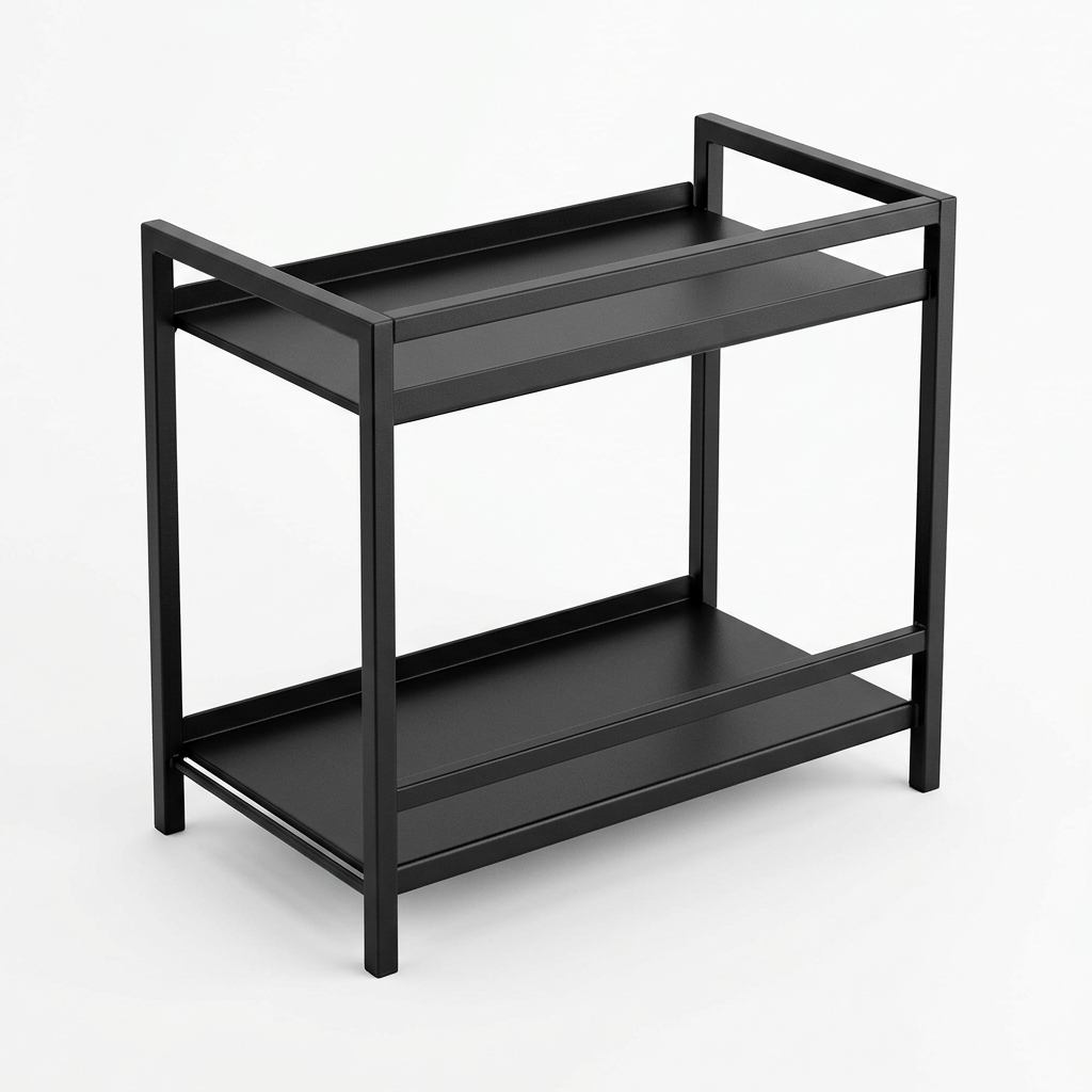 Mandorio Two - Tier Spice Rack, Matte Black Steel, Countertop Organizer - Kitchen Organization > Spice Storage > Spice Racks - Mandorio