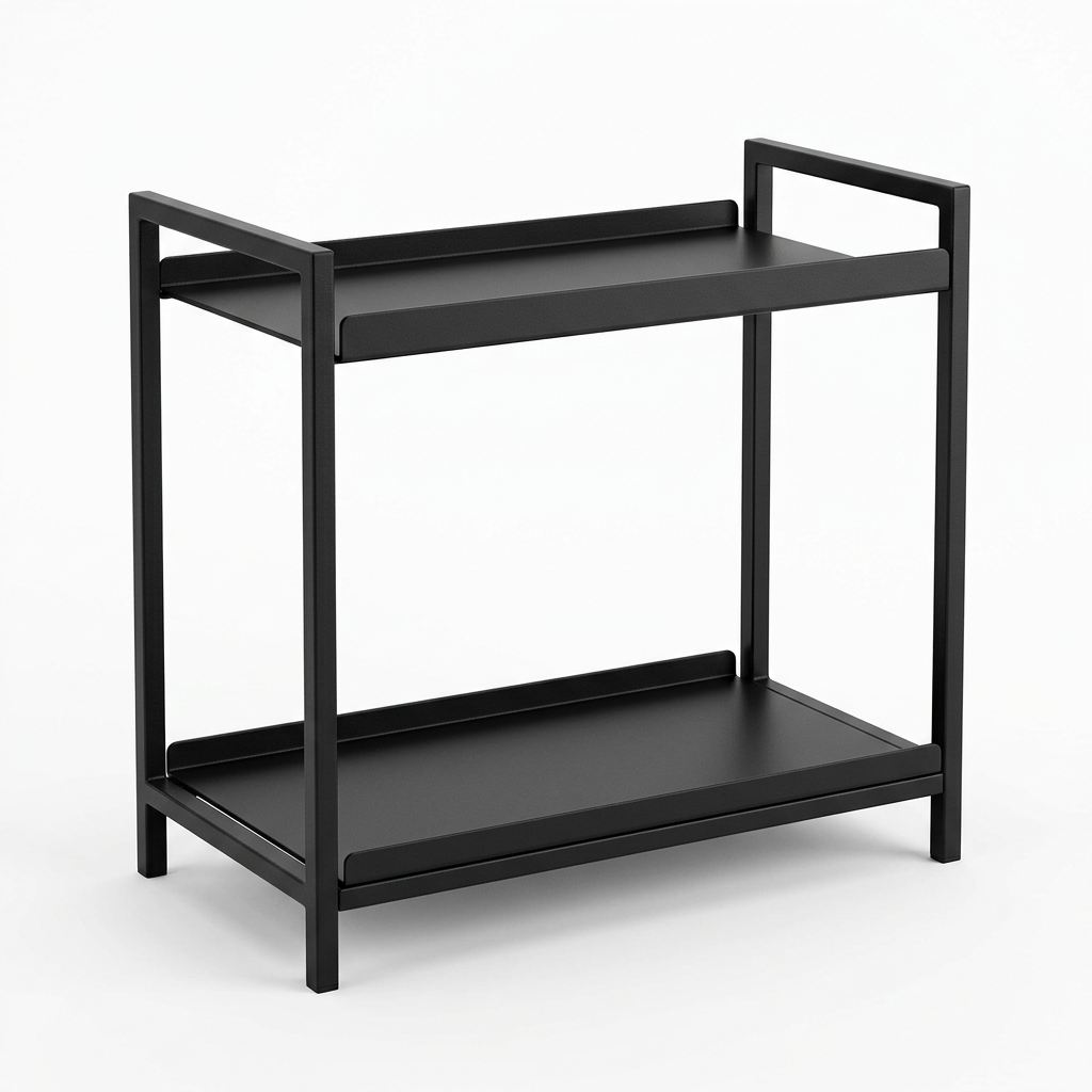 Mandorio Two - Tier Spice Rack, Matte Black Steel, Countertop Organizer - Kitchen Organization > Spice Storage > Spice Racks - Mandorio