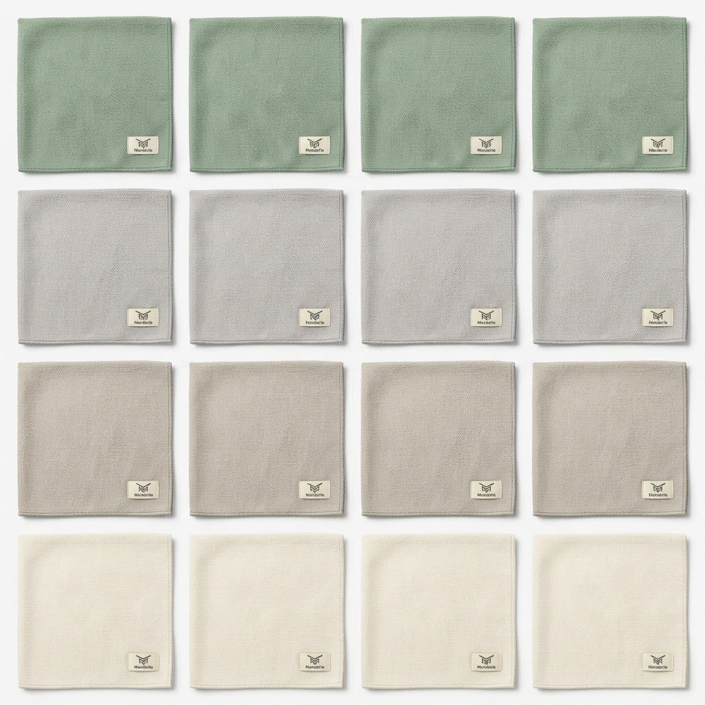 Mandorio Microfiber Cleaning Cloth Pack, 12 Pieces, Three Neutral Colors - Cleaning & Laundry Helpers > Cleaning Supplies > Cleaning Cloths - Mandorio