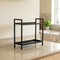 Mandorio Two - Tier Spice Rack, Matte Black Steel, Countertop Organizer - Kitchen Organization > Spice Storage > Spice Racks - Mandorio